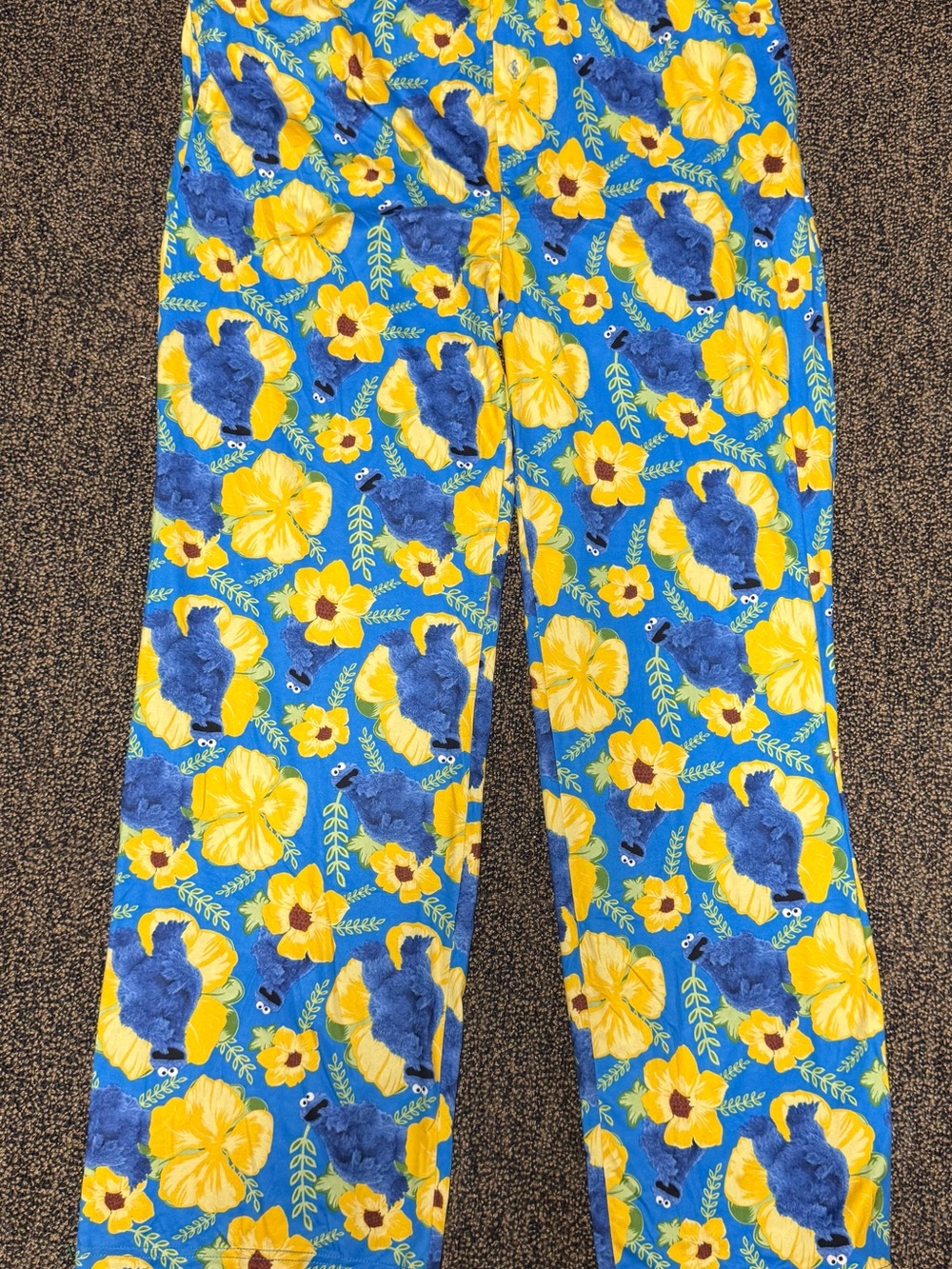 Sesame Street Blue and Yellow Floral Sleep Pants - Picture 3 of 7
